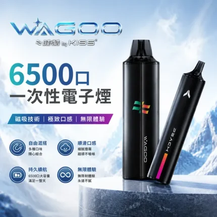 KIS5 & WAGOO 6500口一次性 雙霧化芯雙口味 含3%尼古丁